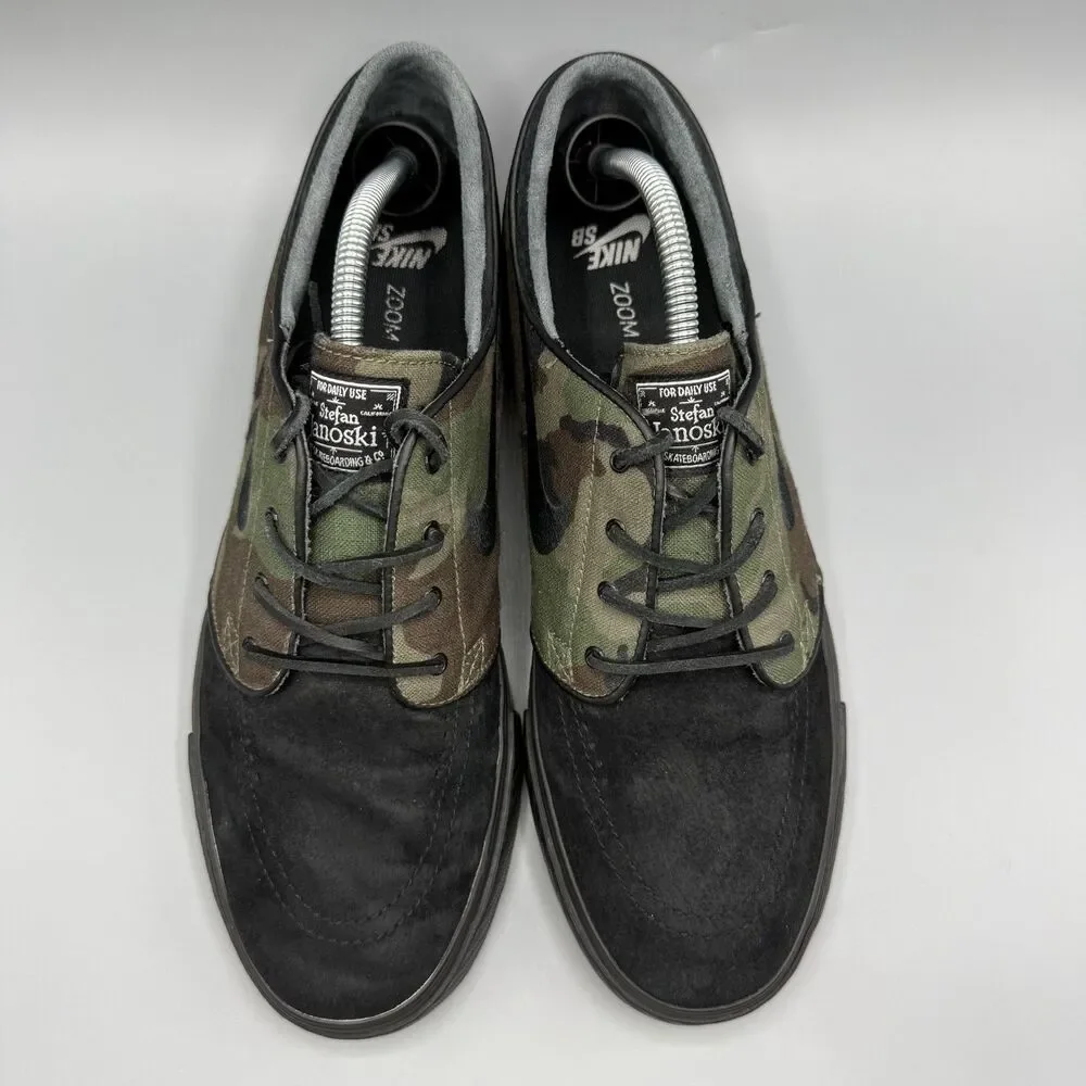 Nike SB ZOOM Stefan Janoski OG Men’s Black Suede Green Camo Size 11